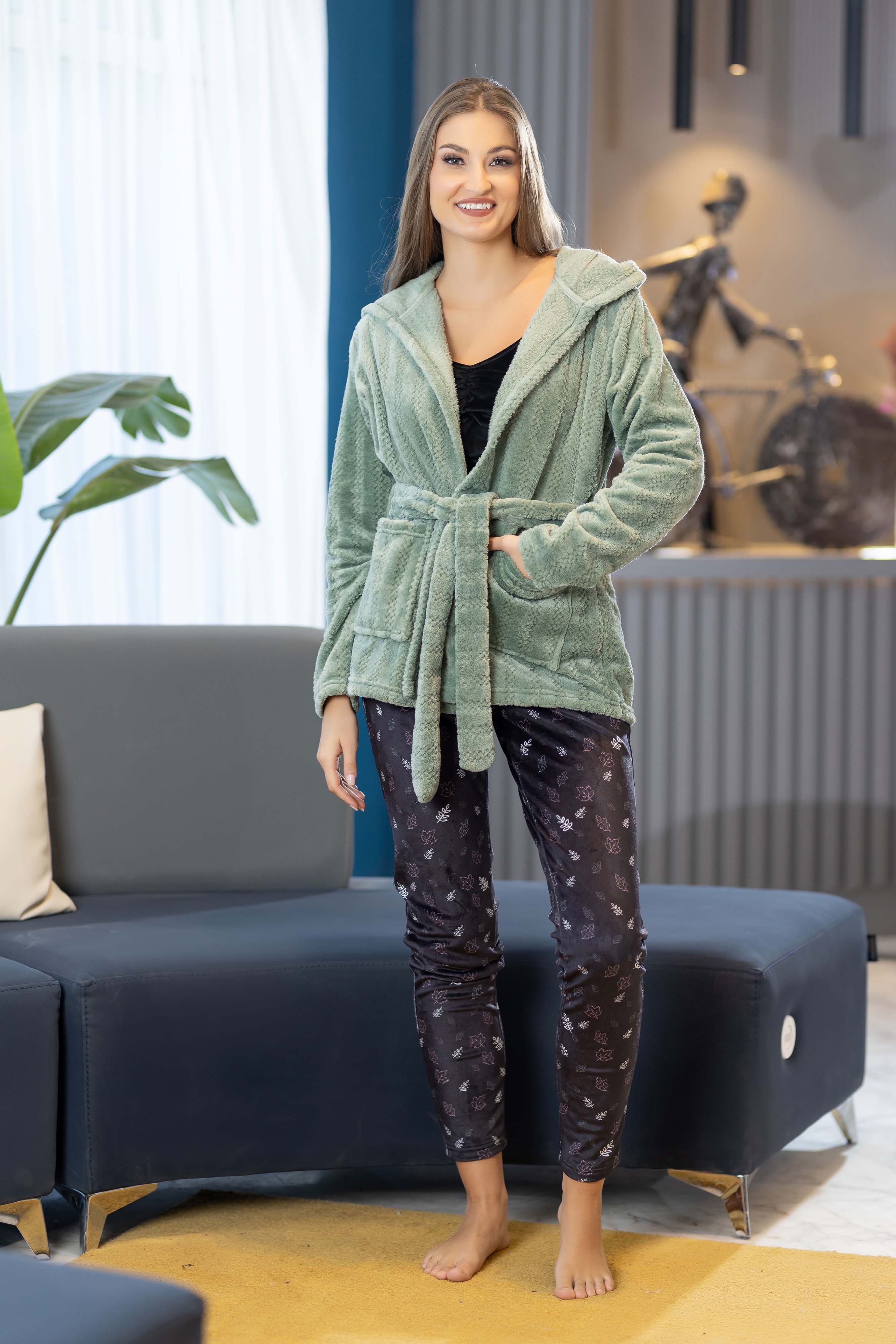 بيجامة بولار 3 قطع