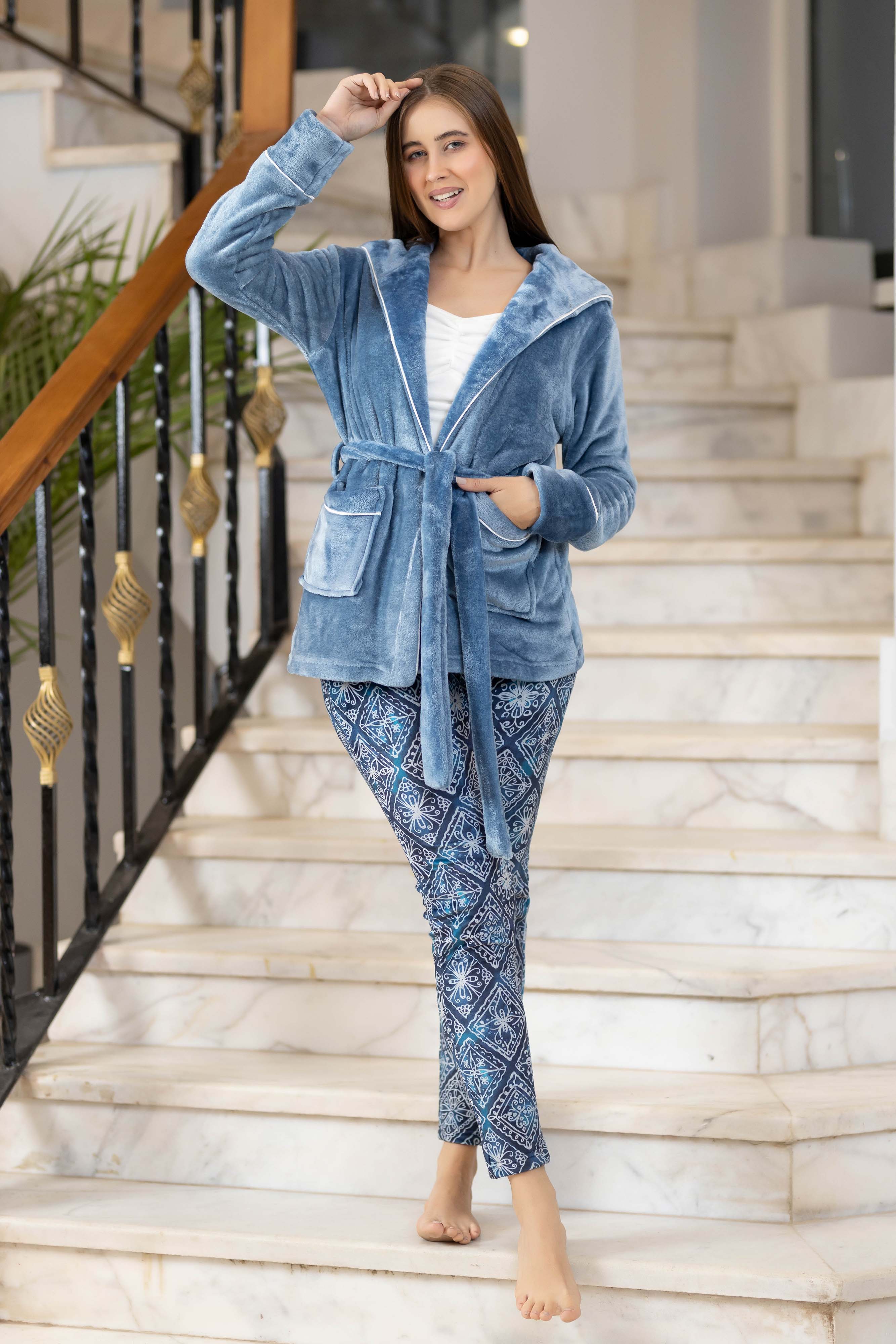 بيجامة بولار 3 قطع