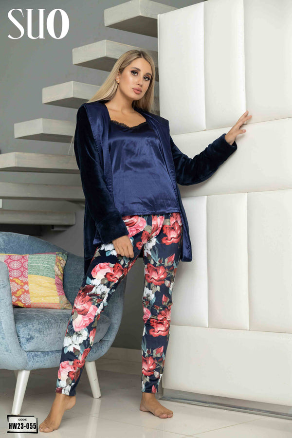 Soft Warm 3 Pieces Pijama Set